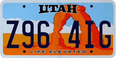 UT license plate Z964IG