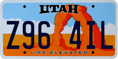 UT license plate Z964IL