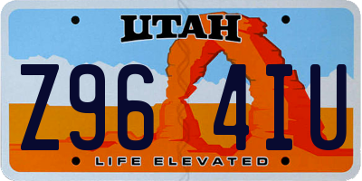 UT license plate Z964IU