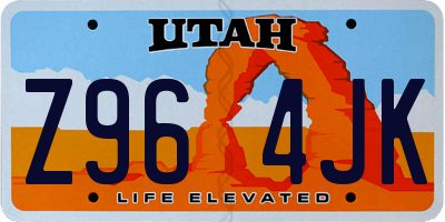 UT license plate Z964JK