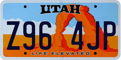 UT license plate Z964JP