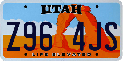 UT license plate Z964JS