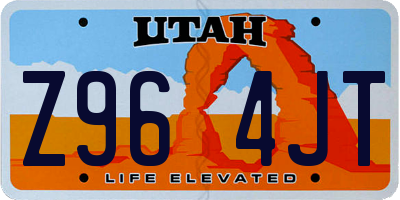 UT license plate Z964JT