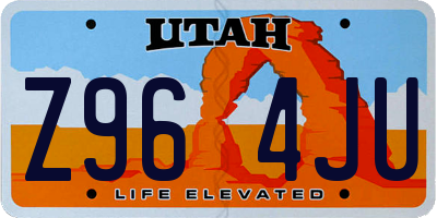 UT license plate Z964JU