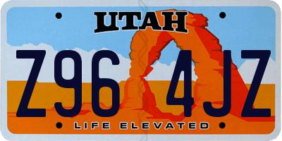 UT license plate Z964JZ