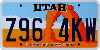 UT license plate Z964KW