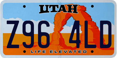 UT license plate Z964LD