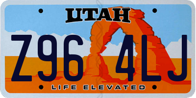 UT license plate Z964LJ