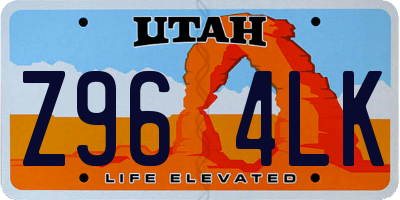UT license plate Z964LK