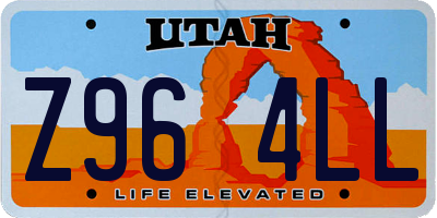 UT license plate Z964LL