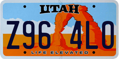 UT license plate Z964LO