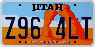 UT license plate Z964LT