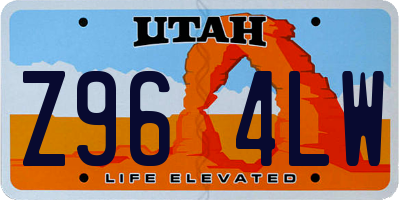 UT license plate Z964LW