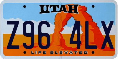 UT license plate Z964LX