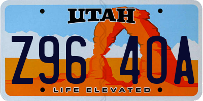 UT license plate Z964OA