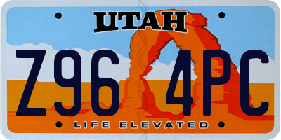 UT license plate Z964PC
