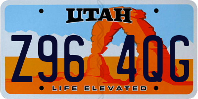 UT license plate Z964QG