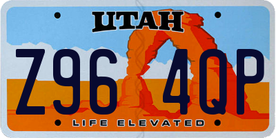 UT license plate Z964QP
