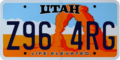 UT license plate Z964RG