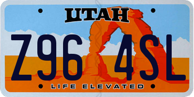 UT license plate Z964SL