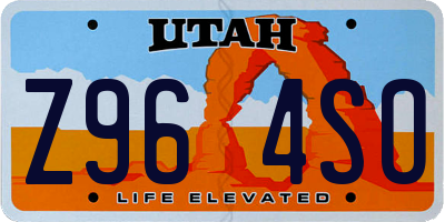 UT license plate Z964SO