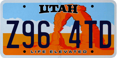 UT license plate Z964TD