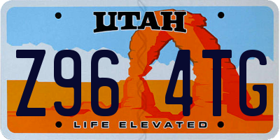 UT license plate Z964TG