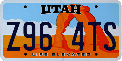 UT license plate Z964TS