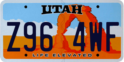 UT license plate Z964WF