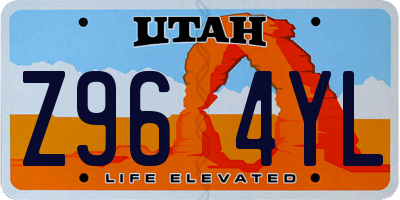 UT license plate Z964YL