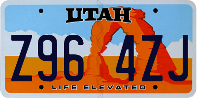 UT license plate Z964ZJ