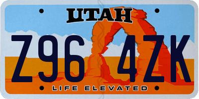 UT license plate Z964ZK