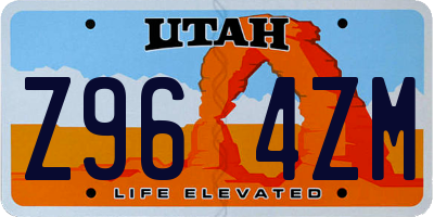UT license plate Z964ZM
