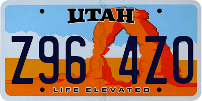 UT license plate Z964ZO