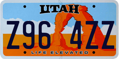 UT license plate Z964ZZ