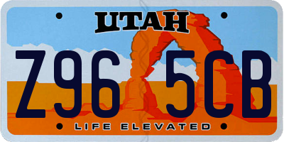 UT license plate Z965CB