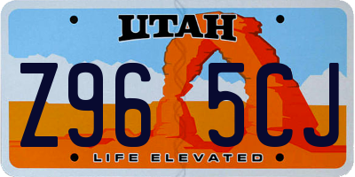 UT license plate Z965CJ