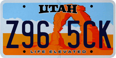 UT license plate Z965CK