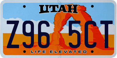 UT license plate Z965CT
