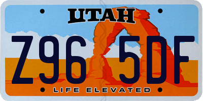 UT license plate Z965DF