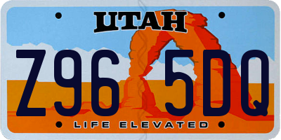 UT license plate Z965DQ