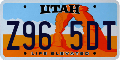 UT license plate Z965DT