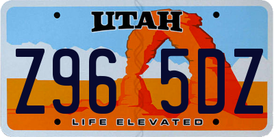 UT license plate Z965DZ