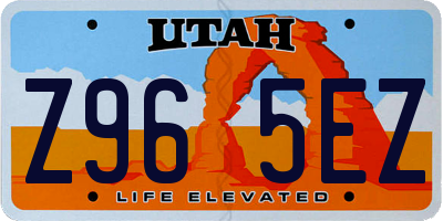 UT license plate Z965EZ