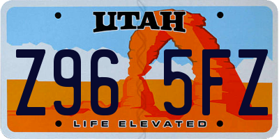 UT license plate Z965FZ