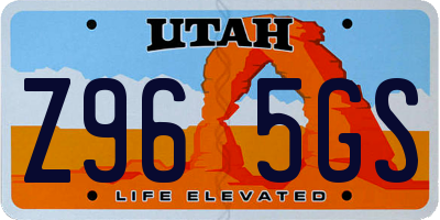UT license plate Z965GS
