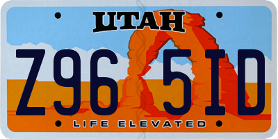 UT license plate Z965ID