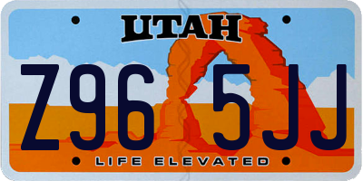 UT license plate Z965JJ
