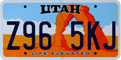 UT license plate Z965KJ