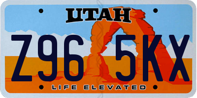 UT license plate Z965KX